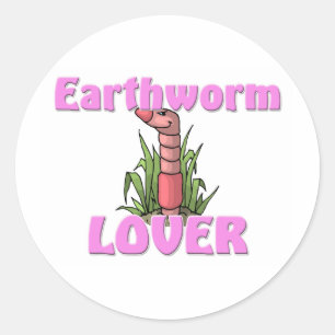 Earthworm Lover Classic Round Sticker