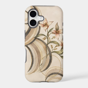 Earthy Abstract Floral & Calligraphy Lines Art Pri