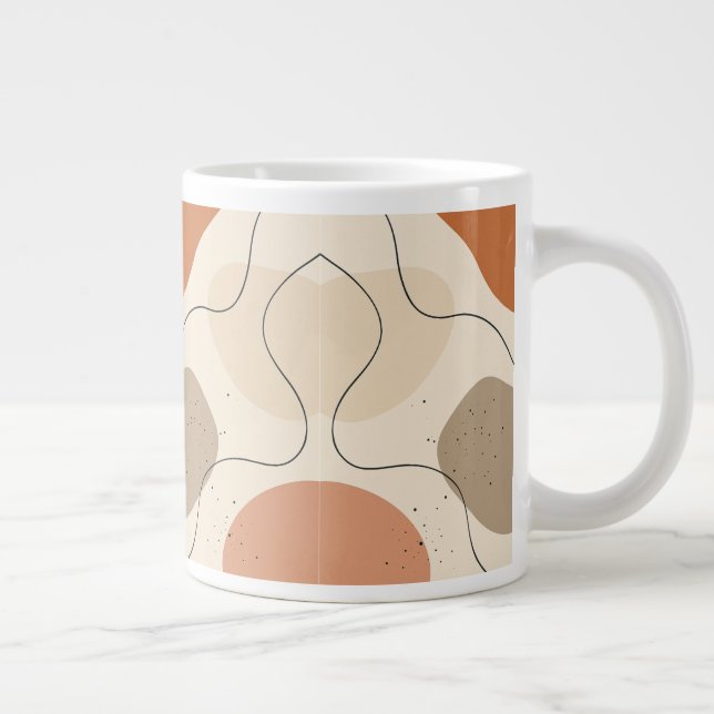 Earthy Abstract Flow Large Coffee Mug (Right)