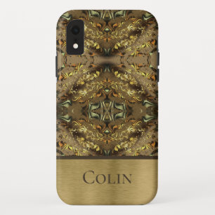 Earthy Abstract Monogram iPhone XR Case