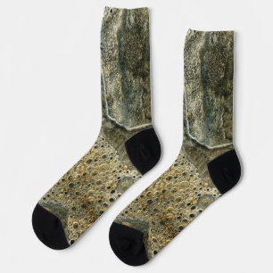 Earthy Abstract Photographic Art Crew Socks