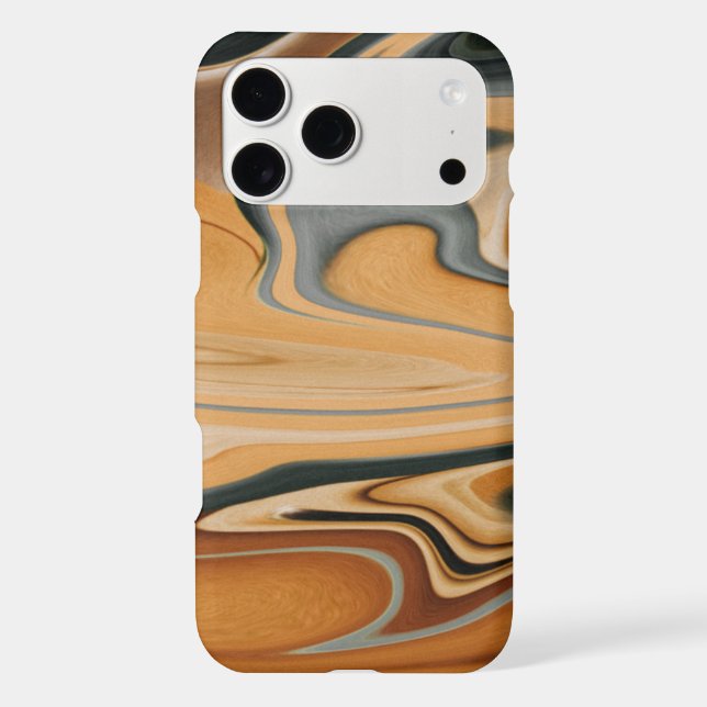 Earthy Abstract Swirl iPhone Case Pro17– Modern (Back)