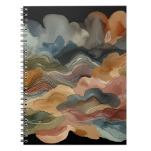 Earthy Abstract Watercolour Notebook
