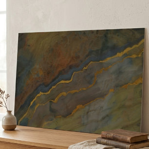 Earthy Agate Geode Large Horizontal Wall Art