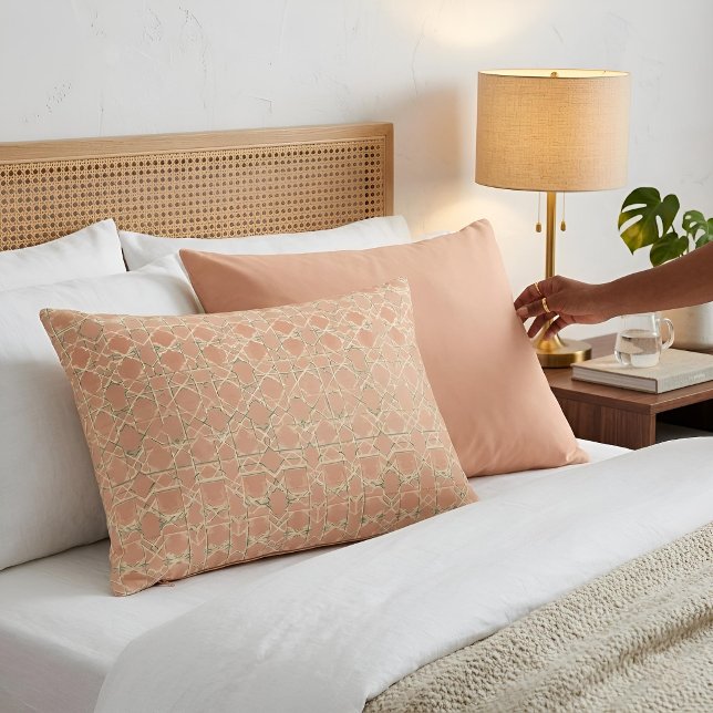 Earthy Arabesque | Terracotta & Sage Decorative Cushion (Lifestyle Shot)