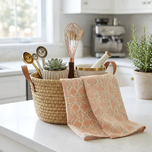 Earthy Arabesque   Terracotta & Sage Tea Towel