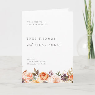 Earthy Autumn Botanical Floral Wedding Program