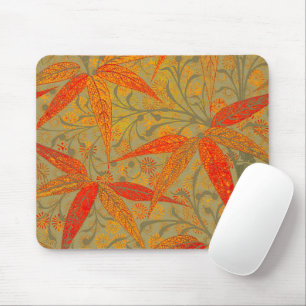Earthy Bamboo Art Print Orange Mouse Pad