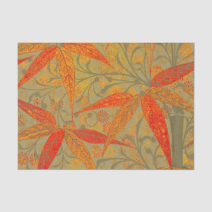 Earthy Bamboo Art Print Orange  Tissue Paper