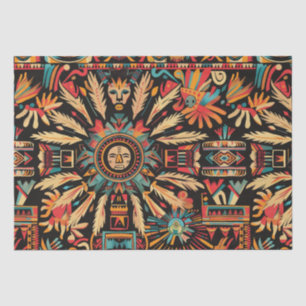 Earthy Beige "Aztec Dream" Pattern Tissue Paper