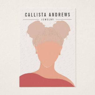 Earthy Bohemian Blonde Girl Earring Display Card