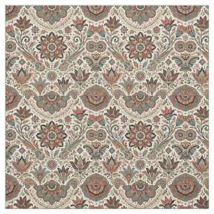 Earthy Bohemian Floral Fabric