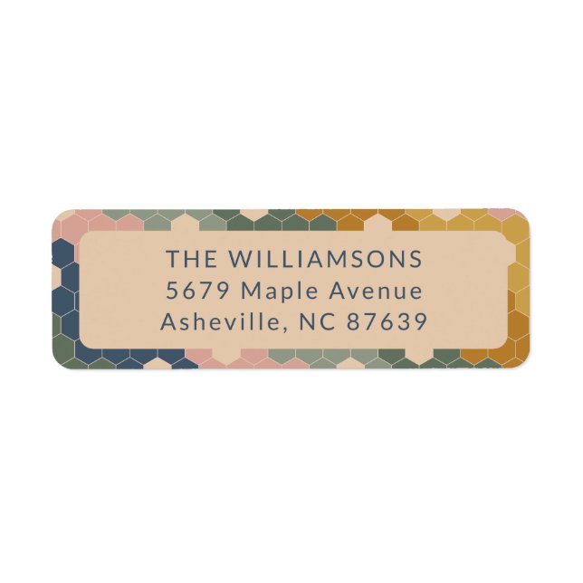 Earthy Boho Chic Vintage Modern Return Address Label (Front)