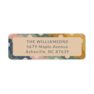 Earthy Boho Chic Vintage Modern Return Address Return Address Label