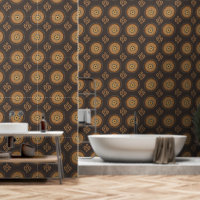 Earthy Boho Doodle Patterns Wallpaper