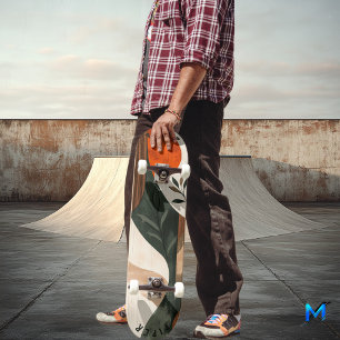 Earthy Boho Minimalist - Natural Unisex Skateboard