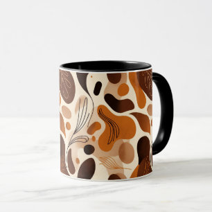Earthy Botanical Mix Mug – Modern Abstract Design