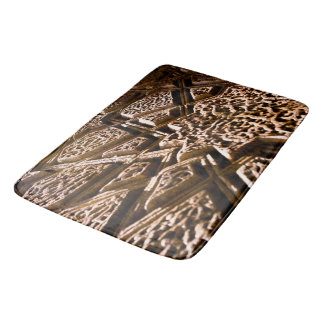 Earthy Brown Stars Bath Mat