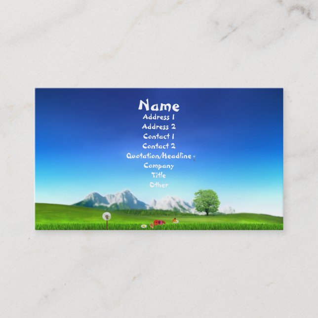 Earthy Business Card (Front)