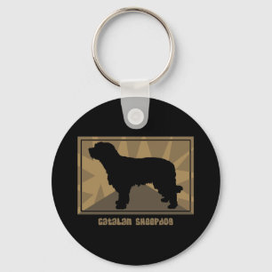 Earthy Catalan Sheepdog Key Ring