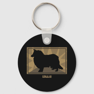 Earthy Collie Key Ring