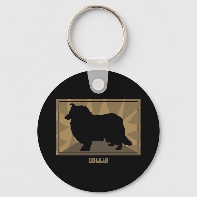 Earthy Collie Key Ring (Front)