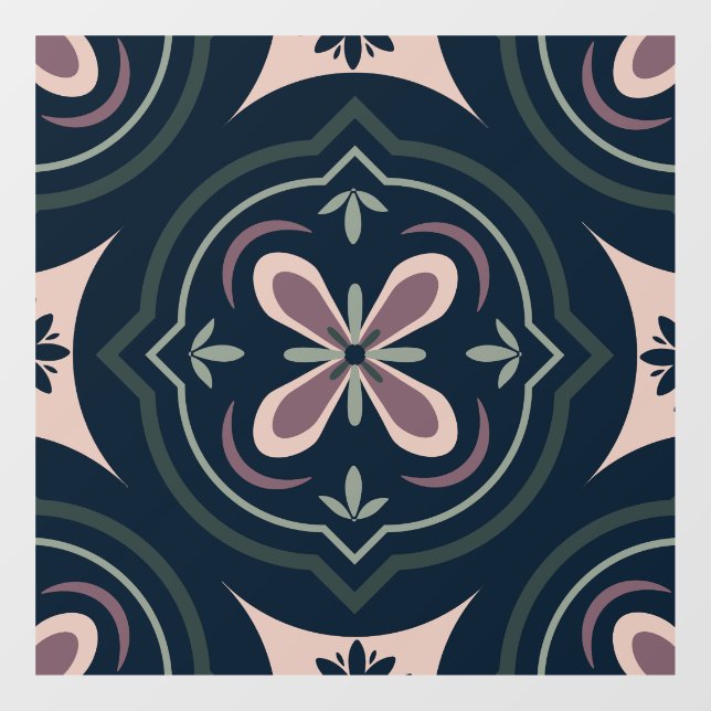 earthy colored floral geometric tiles (Sheet)