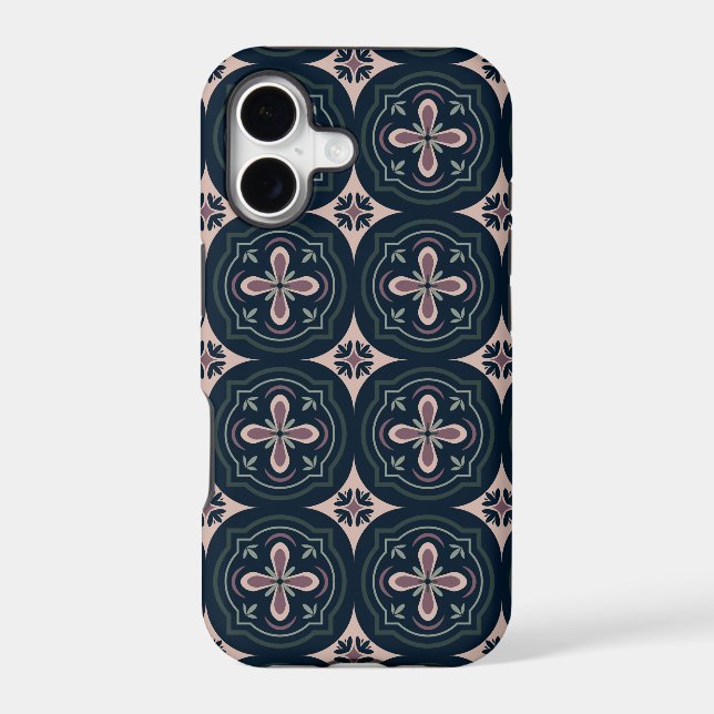 earthy colored floral geometric tiles (Back)