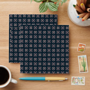 earthy colored floral geometric tiles envelope