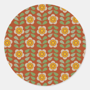 Earthy Colors Floral Sticker - Bloom & Stick