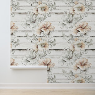 Earthy colour romantic flower blossom horizontal wallpaper