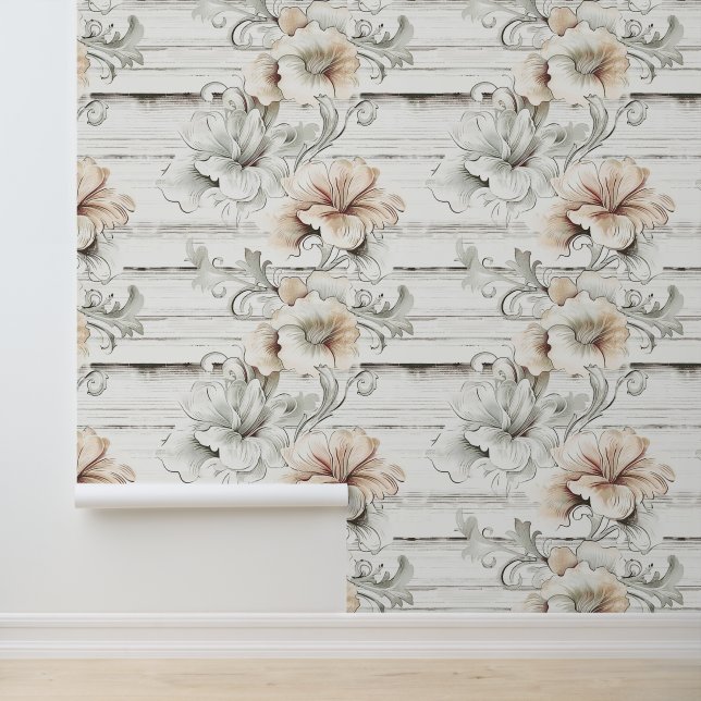 Earthy colour romantic flower blossom horizontal  wallpaper (Application)