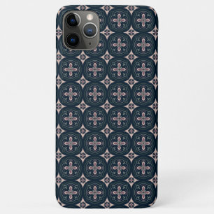 earthy coloured floral geometric tiles iPhone 11 pro max case