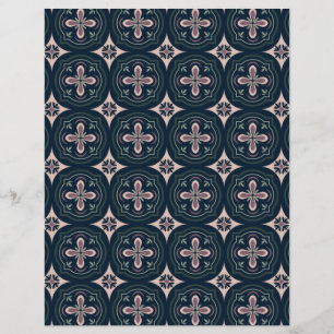 earthy coloured floral geometric tiles flyer