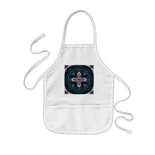 earthy coloured floral geometric tiles kids apron