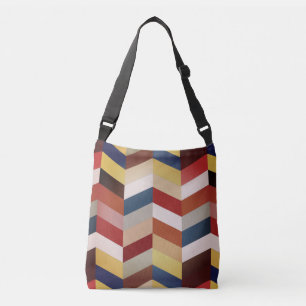 Earthy Colourful Chevron Pattern Crossbody Bag