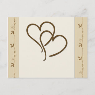 Earthy colours wedding shower postcard