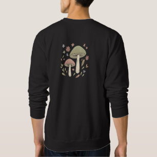 Earthy Cottagecore Mushroom Botanical Graphic Sweatshirt