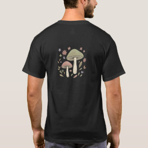 Earthy Cottagecore Mushroom Botanical Graphic T-Shirt