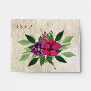 Earthy, Cranberry-Plum Response Envelope