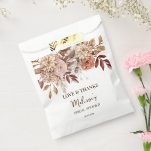Earthy desert boho bridal shower thank you favour bag