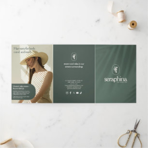 Earthy Elegance Logo Beauty, Spa Sage Brochure