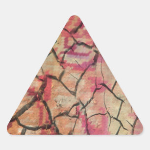 Earthy Elegant Lion: Hakuna Matata Textured Design Triangle Sticker