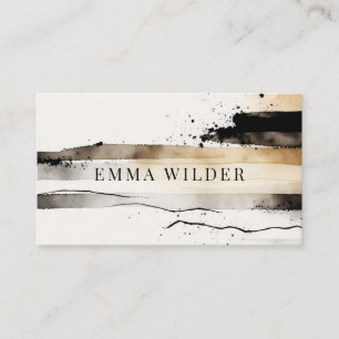 Earthy Ethereal Abstract Watercolor Business Card