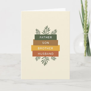 Earthy Fathers Day Roles Card