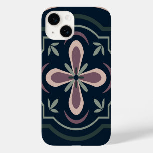 Earthy Floral Geometric Tiles Case-Mate iPhone 14 Case