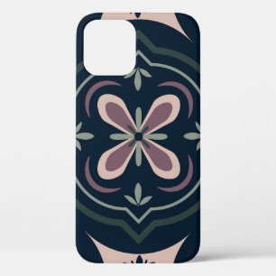 Earthy Floral Geometric Tiles iPhone 12 Pro Case