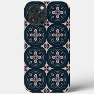 Earthy Floral Geometric Tiles iPhone 13 Pro Max Case