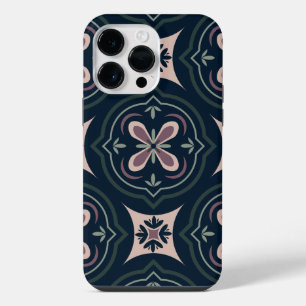 Earthy Floral Geometric Tiles iPhone 14 Pro Max Case