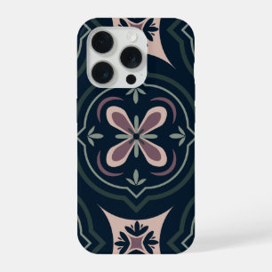 Earthy Floral Geometric Tiles iPhone 15 Pro Case
